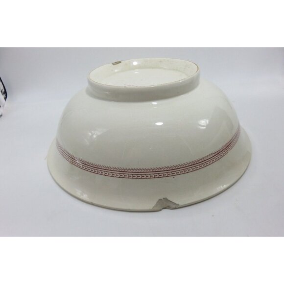 Mother Hubbard Antique Large Bowl Old Hall Earthenware Transferware England 14" - Picture 7 of 10